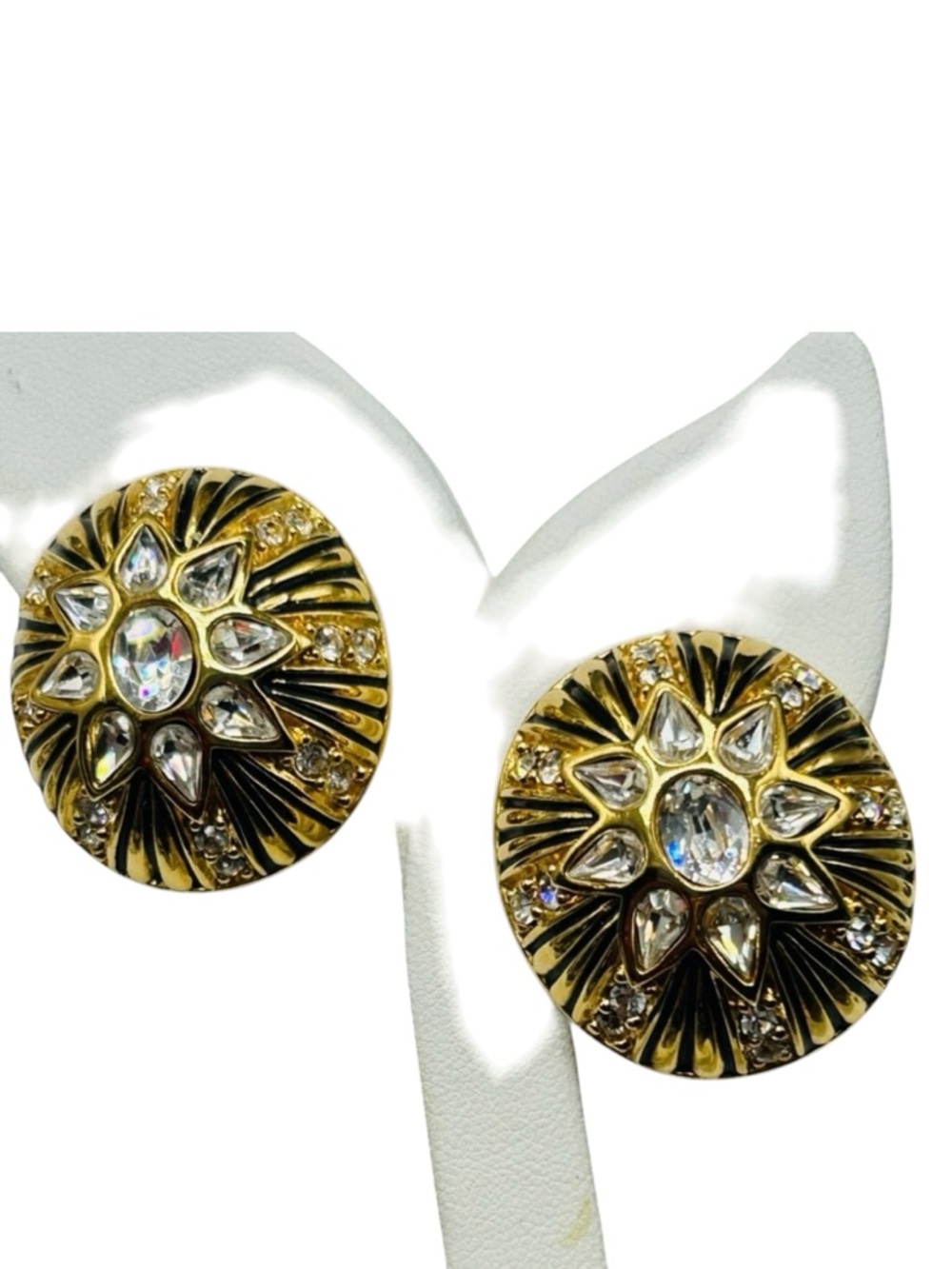 Bold St. John Rhinestone Dome Earrings